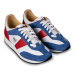 Botas Authentic Tricolor - Dámske kožené tenisky / botasky bielo- Dámskemodro- Dámskečervené, ru