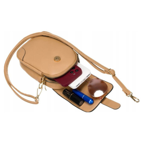 BÉŽOVÁ DÁMSKA CROSSBODY KABELKA S CHLOPŇOU R-MBV-02