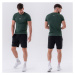 NEBBIA - Pánske bavlnené športové tričko 327 (dark green) - NEBBIA
