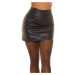 Sexy Must Have Basic faux leather mini skirt black