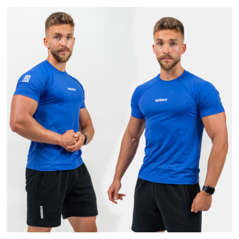 NEBBIA - Pánske kompresné tričko športové 339 (blue) - NEBBIA