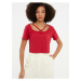 Red Women's Cropped T-Shirt Trendyol - Women