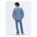 Americanos džínsová košeľa Unisex Michigan Modrá Oversize