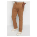 Trendyol Plus Size Camel Men's Regular Fit Comfortable Trousers.
