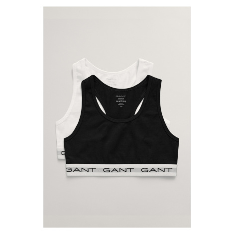 SPODNÁ BIELIZEŇ GANT TOP 2-PACK BLACK / WHITE