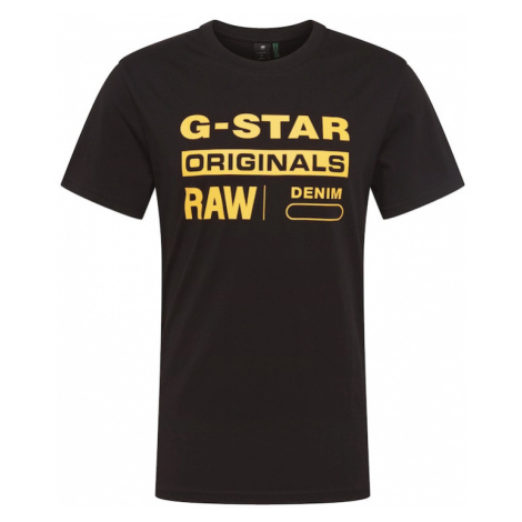 G-STAR Tričko 'Graphic 8'  žltá / čierna G-Star Raw