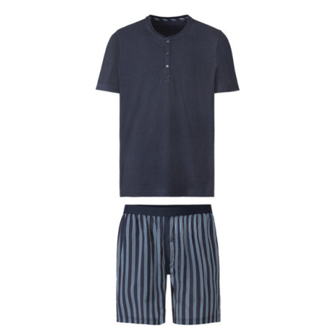 LIVERGY® Pánske krátke pyžamo (navy modrá)