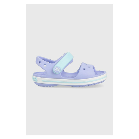Detské sandále Crocs fialová farba