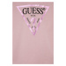 Detská bavlnená mikina Guess ružová farba, s potlačou