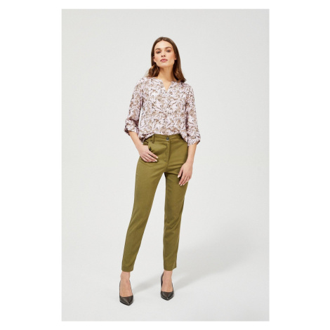 Chinos with lyocell - olive Moodo
