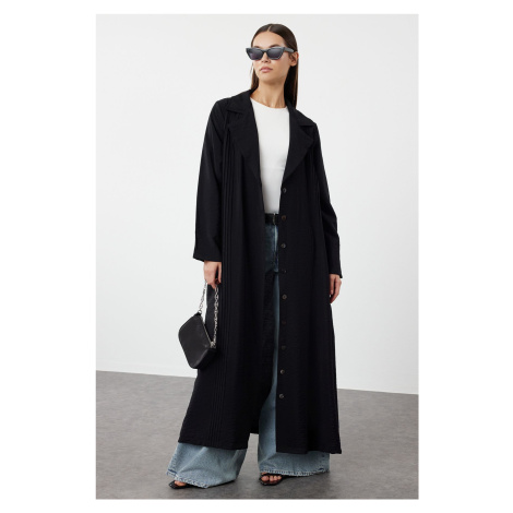 Trendyol Black Buttoned Woven Oversize Cap & Abaya