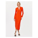 Calvin Klein Košeľové šaty K20K205760 Oranžová Regular Fit