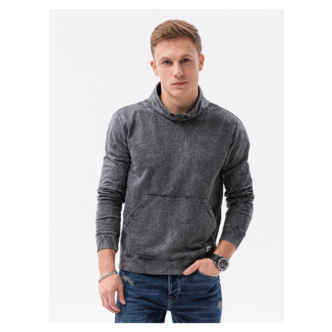 Ombre Clothing Men's sweatshirt with a stand-up collar B1354