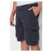 Trendyol Anthracite Regular Fit Cargo Pocket Shorts
