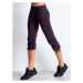 Women´s dark purple capri sweatpants with rhinestones