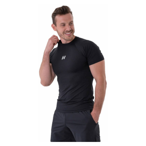 Nebbia Functional Slim-fit T-shirt Black Fitness tričko
