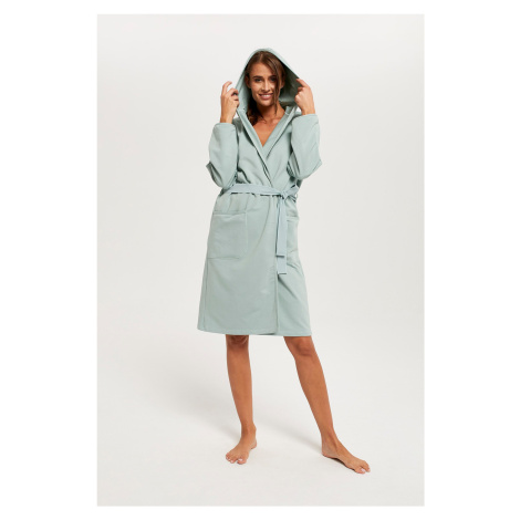 Karina women's long sleeve bathrobe - mint Italian Fashion