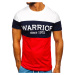 Men's T-shirt with print "WARRIOR" 100693 - red