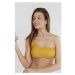 Dámske plavky vrchný diel FUNDANGO Madison One Shoulder Top-235-dirt yellow