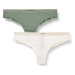 Dámske brazílske nohavičky 2 pack 163337 1A223 - 75910 - zelená/biela - Emporio Armani zeleno-bí
