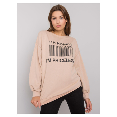 Dark beige sweatshirt with Basile print