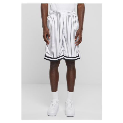 Striped Mesh Shorts - White/Black Urban Classics