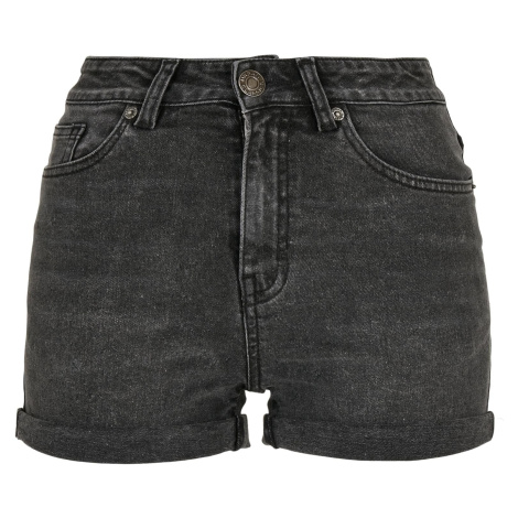 Women's 5-pocket shorts, black stones, washed Urban Classics