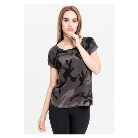 Women's Camo Back Shaped Tee Dark Camo T-Shirt Urban Classics