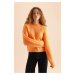 DEFACTO Coool Oversize Fit Wide Pattern Crew Neck Knitwear Sweater