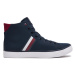 Tommy Hilfiger Sneakersy Th Hi Vulc Stripes Mesh FM0FM04948 Tmavomodrá