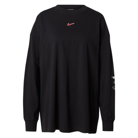 Nike Sportswear Tričko  červená / čierna / biela