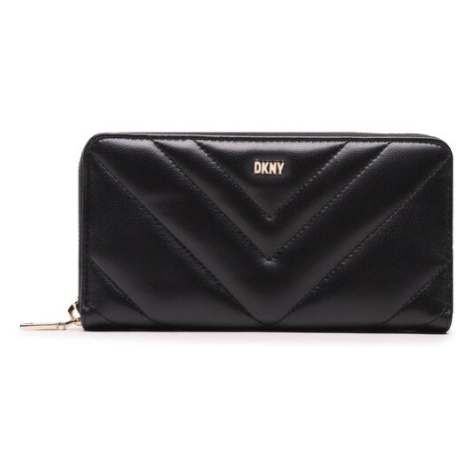 DKNY Veľká dámska peňaženka Madison Lg Zip Aroun R31QBX19 Čierna