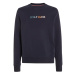 Tommy Hilfiger Mikina - CONTRAST STITCH CREWNECK modrá