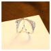 Linda's Jewelry Strieborný dvojitý prsteň Tiara Ag 925/1000 IPR095-9-5 Veľkosť: 56