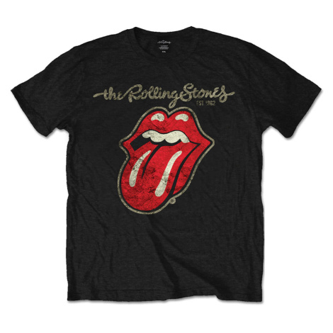 The Rolling Stones tričko Plastered Tongue Čierna