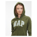 Zelená dámska mikina na zips s logom GAP