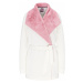 MYMO Tepláková bunda  biela / ružová