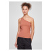 Women's asymmetrical terracotta top