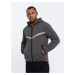 Ombre Men's sports jacket with adjustable hood and reflector - graphite