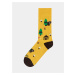 Horčicové vzorované ponožky Fusakle Na lazoch