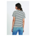 Tričko La Martina Woman T-Shirt S/S Striped Jers Biela