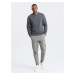 Ombre BASIC men's non-stretch cotton sweatshirt - graphite