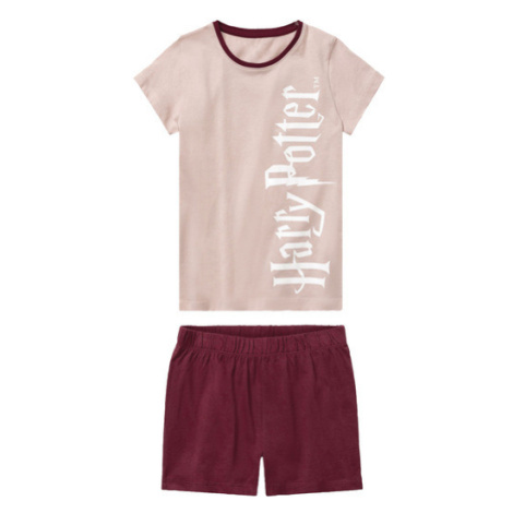 Dievčenské krátke pyžamo Harry Potter (ružová/červená)