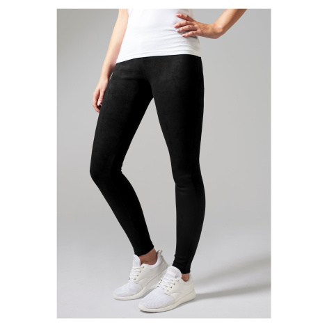 Women's leggings made of imitation suede black Urban Classics