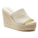 Calvin Klein Jeans Espadrilky Slide Wedge Rope Sandal Ml Btw YW0YW01356 Écru