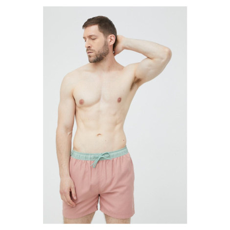 Plavkové šortky Selected Homme Homme ružová farba