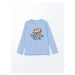 LC Waikiki LCW Kids Blue Oversize Crew Neck Boy T-Shirt