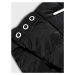 Čierna dámska zimná bunda s kontrastným zipsom (ART1277)