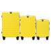 ŽLTÁ 3DIELNA SADA KUFROV PEAFOWL PEA01, SET OF 3 SUITCASES (L,M,S) WINGS, YELLOW