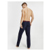 Tmavomodré vzorované pánske pyžamové nohavice Tommy Hilfiger Underwear